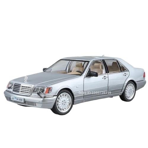 Modellauto im Maßstab 1:24 for Benz W140 Automodell Legierung Druckguss Autotür Kann Mit Ton Und Licht Geöffnet Werden Zurückziehen Fertiges Automodell(320SEL White) von BOFSMXXNP