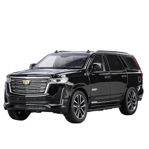 Modellauto im Maßstab 1:24 for Cadillac Escalade SUV-Druckgussmodell Aus Legierung Mit Pullback-Hobbydekoration, Exquisite Ornamente Fertiges Automodell(Black Box) von BOFSMXXNP