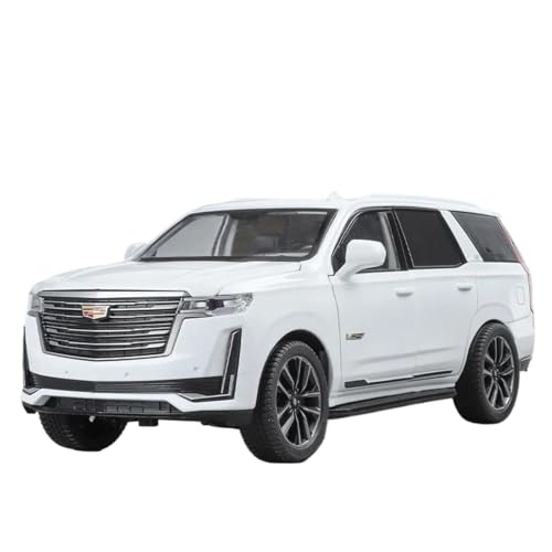 Modellauto im Maßstab 1:24 for Cadillac Escalade SUV-Druckgussmodell Aus Legierung Mit Pullback-Hobbydekoration, Exquisite Ornamente Fertiges Automodell(White Box) von BOFSMXXNP