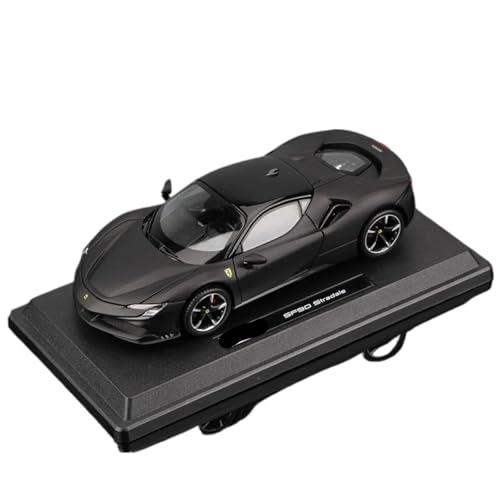 Modellauto im Maßstab 1:24 for Ferrari SF90 Stradale Legierung Sport Auto Statische Druckguss Fahrzeug Sammler Modell Druckguss Auto Fertiges Automodell(Black) von BOFSMXXNP