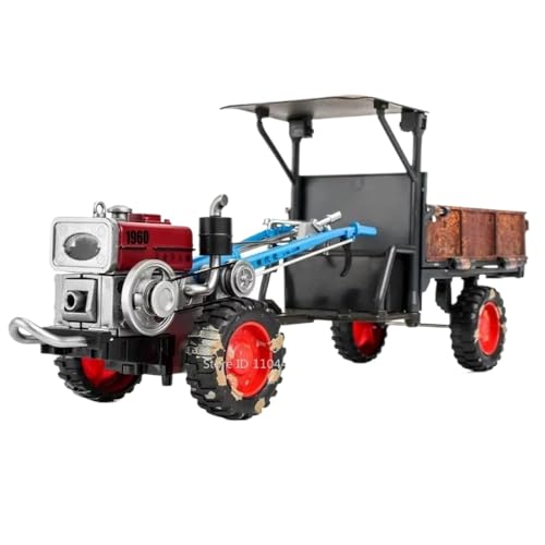 Modellauto im Maßstab 1:24 for Hand Traktor Auto Modell Legierung Druckguss Sound Und Licht Retro Landwirtschaft Fahrzeug Sammlung Fertiges Automodell(Distress Tractor) von BOFSMXXNP