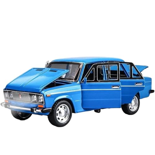 Modellauto im Maßstab 1:24 for Lada-Modell, Druckgusslegierung, 6 Türen, for Öffnen, Zurückziehen, Ton Und Licht, Modellauto, Sammlerstück Fertiges Automodell(Blue) von BOFSMXXNP