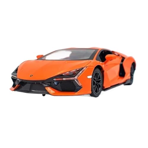 Modellauto im Maßstab 1:24 for Lamborghini LP770 Revuelto Sportwagenmodell Legierung Druckguss Sound Und Licht Supersportwagenmodell Fertiges Automodell(Revuelto Orange) von BOFSMXXNP