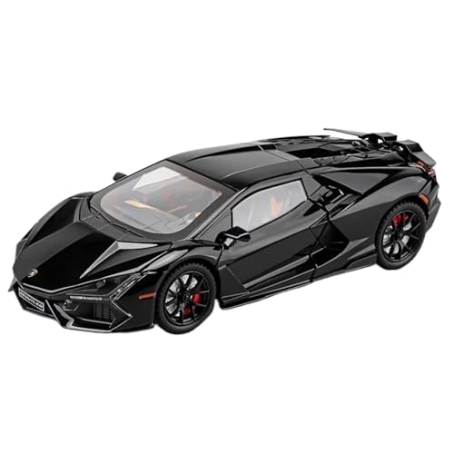 Modellauto im Maßstab 1:24 for Lamborghini Revuelto Druckguss-Legierung Metallmodell Computer Desktop Ornamente Dekoration Fertiges Automodell(Black Box) von BOFSMXXNP