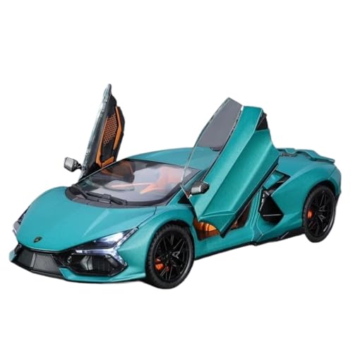 Modellauto im Maßstab 1:24 for Lamborghini Revuelto Legierung Druckguss Modellauto Sound Und Licht Kollektion Fertiges Automodell(Blue Box) von BOFSMXXNP