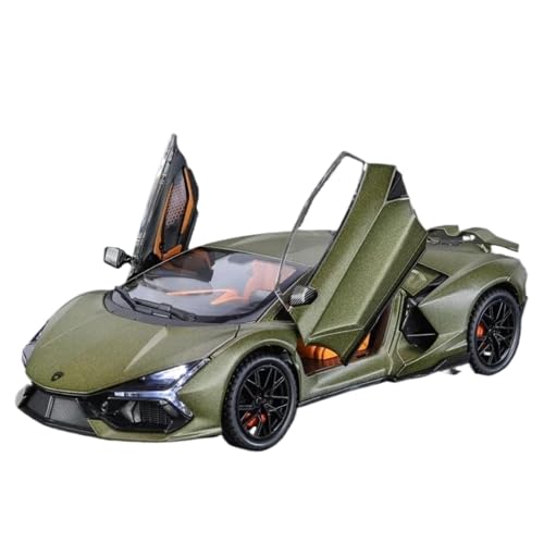 Modellauto im Maßstab 1:24 for Lamborghini Revuelto Legierung Druckguss Modellauto Sound Und Licht Kollektion Fertiges Automodell(Green Box) von BOFSMXXNP