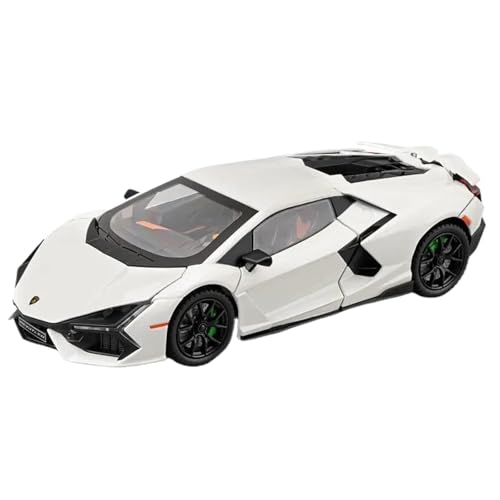 Modellauto im Maßstab 1:24 for Lamborghini Revuelto Miniatur-Druckguss-Automodell Aus Legierung, Supersportwagen, 4 Türen, Zu Öffnendes Fahrzeug Fertiges Automodell(White) von BOFSMXXNP