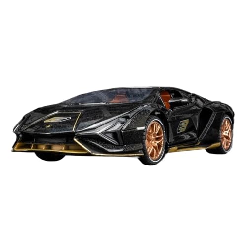 Modellauto im Maßstab 1:24 for Lamborghini Simulation Legierung Automodell Pullback Sportwagen Modell Ornamente Fertiges Automodell(Black with Box) von BOFSMXXNP
