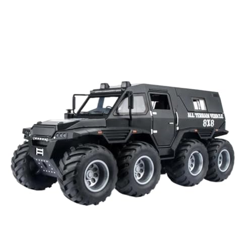 Modellauto im Maßstab 1:24 for Legierungsautomodell Russisches Avtoros Shaman-Geländefahrzeug Aus Druckguss Mit Licht, Ton Und Rückzug Fertiges Automodell(Black) von BOFSMXXNP