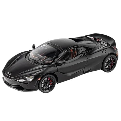 Modellauto im Maßstab 1:24 for McLaren 720S Legierungsmodell Druckgussmetall Sportwagenmodell Simulation Sound Und Licht Sammlung Fertiges Automodell(Black) von BOFSMXXNP