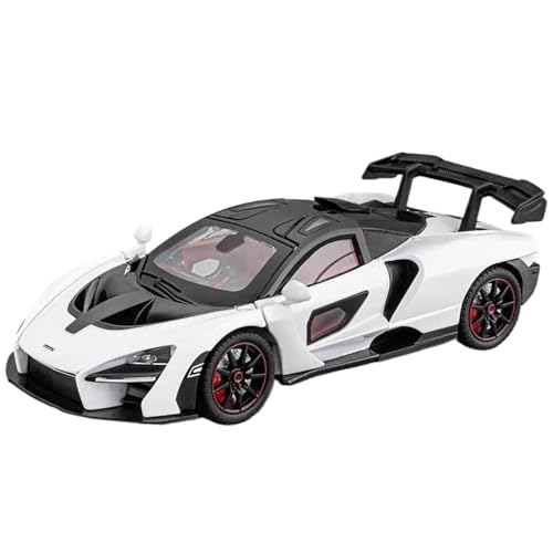 Modellauto im Maßstab 1:24 for McLaren Senna Supersportwagen-Modellauto, Legierungsfahrzeug, Druckgussmetall, Sound- Und Lichtsammlung Fertiges Automodell(White no Box) von BOFSMXXNP