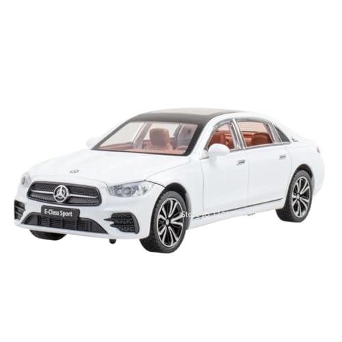 Modellauto im Maßstab 1:24 for Mercedes-Benz AMG GLS63 E300L Modellauto Druckguss-Ton- Und Lichtsimulationsfahrzeug Fertiges Automodell(E300L White) von BOFSMXXNP