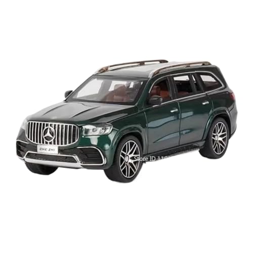 Modellauto im Maßstab 1:24 for Mercedes-Benz AMG GLS63 E300L Modellauto Druckguss-Ton- Und Lichtsimulationsfahrzeug Fertiges Automodell(GLS63 Green) von BOFSMXXNP