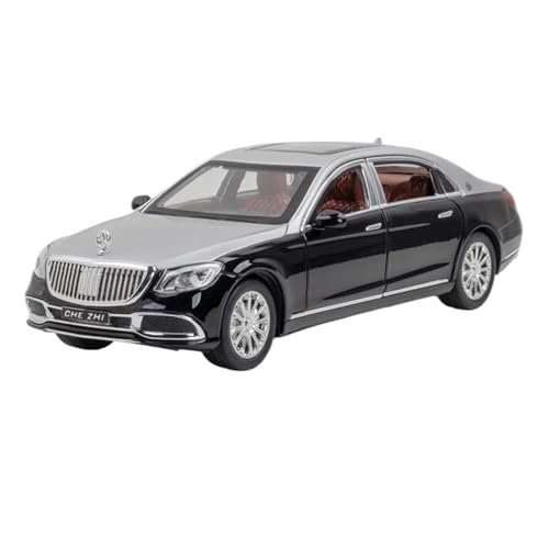Modellauto im Maßstab 1:24 for Mercedes-Benz Maybach GLS600 Legierungsmodellauto Druckgussautosimulation Sound- Und Lichtautomodell Fertiges Automodell(Black) von BOFSMXXNP