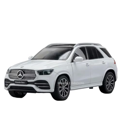Modellauto im Maßstab 1:24 for Mercedes-Benz S400L GLE350 Legierung Druckguss Automodell Metallkarosserie Mit Sound Und Licht Pullback Fertiges Automodell(GLE350 White) von BOFSMXXNP