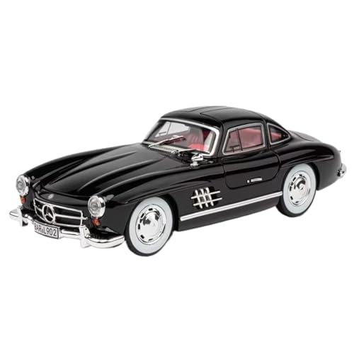 Modellauto im Maßstab 1:24 for Mercedes-Benz W140 320SEL 300SL Modell Druckgussauto Mit Sound Und Licht Pullback Miniaturauto Fertiges Automodell(300SL Black) von BOFSMXXNP