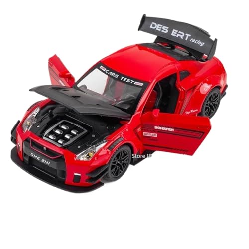 Modellauto im Maßstab 1:24 for Nissan GT-R50 GT-R Modell Sport Auto Druckguss Legierung Sound Und Licht Türen Können Geöffnet Werden Zurück Fertiges Automodell(GT-R Red) von BOFSMXXNP