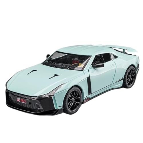 Modellauto im Maßstab 1:24 for Nissan GT R50 Legierung Sportwagenmodell Druckguss Metall Rennwagenmodell Sound- Und Lichtsimulation Fertiges Automodell(Green) von BOFSMXXNP