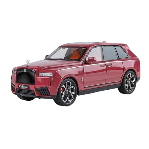 Modellauto im Maßstab 1:24 for Rolls-Royce Cullinan SUV Legierung Druckguss Modell Metall Fahrzeug Dekoration Ornamente Fertiges Automodell(Red Box) von BOFSMXXNP