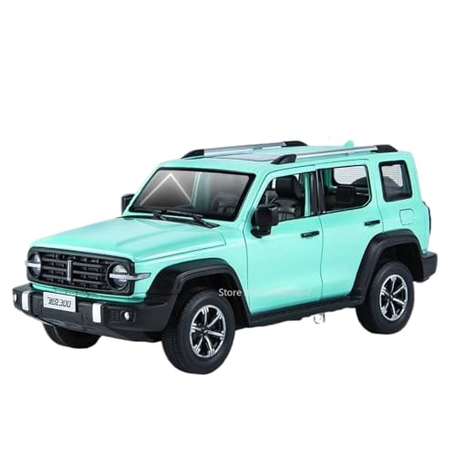 Modellauto im Maßstab 1:24 for Tank 500/300 Modell Miniatur Auto Legierung Druckguss Off-Road Fahrzeug Sound Und Licht Tür Fertiges Automodell(Tank 300 Green) von BOFSMXXNP