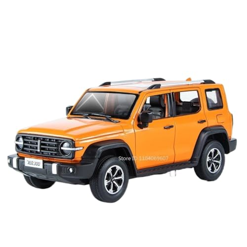 Modellauto im Maßstab 1:24 for Tank 500/300 Modell Miniatur Auto Legierung Druckguss Off-Road Fahrzeug Sound Und Licht Tür Fertiges Automodell(Tank 300 Orange) von BOFSMXXNP