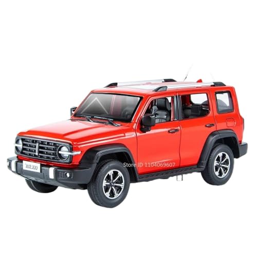 Modellauto im Maßstab 1:24 for Tank 500/300 Modell Miniatur Auto Legierung Druckguss Off-Road Fahrzeug Sound Und Licht Tür Fertiges Automodell(Tank 300 Red) von BOFSMXXNP