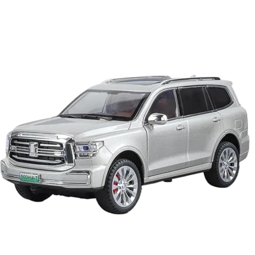 Modellauto im Maßstab 1:24 for Tank 500 Hi4-T Legierung Druckguss SUV Modell Sound Und Licht Pull Back Dekorative Ornamente Display Fertiges Automodell(Gold Box) von BOFSMXXNP