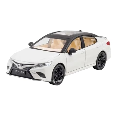 Modellauto im Maßstab 1:24 for Toyota RAV4 Camry Modellauto Metallsimulationssammlung Ton Und Licht Fertiges Automodell(Camry White) von BOFSMXXNP