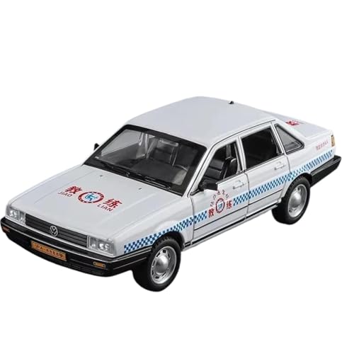 Modellauto im Maßstab 1:24 for Volkswagen Santana Automodell Sound Und Licht Polizeiauto Legierung Druckguss Bus Modellsammlung Fertiges Automodell(Coach Car) von BOFSMXXNP