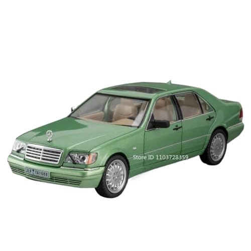 Modellauto im Maßstab 1:24 for Volkswagen Santana W140 320SEL Modellauto Legierung Druckguss Miniatur Automodell Ton Und Licht Fertiges Automodell(W140 Green) von BOFSMXXNP