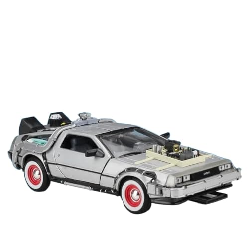 Modellauto im Maßstab 1:24 for Zurück In Die Zukunft Zeitmaschine DMC-12 Delorean Druckgusslegierung Modellauto Metallsammlung Fertiges Automodell(3 with Box) von BOFSMXXNP
