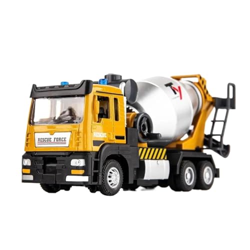 Modellauto im Maßstab 1:32 Bagger Betonmischer LKW Modell Metall Druckguss Pull Back Legierung Engineering Fahrzeugmodell Fertiges Automodell(Cement Mixer Truck) von BOFSMXXNP