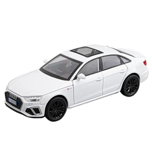 Modellauto im Maßstab 1:32 for Audi A4 Legierung Automodell Druckguss Metall Automodell Simulation Sound Und Licht Sammlung Modell Fertiges Automodell(White) von BOFSMXXNP