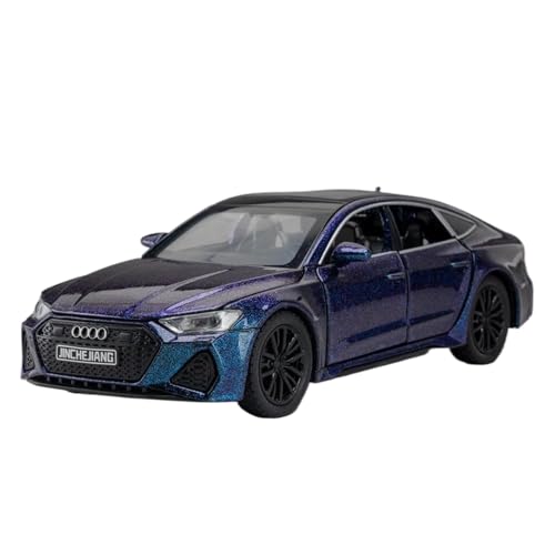 Modellauto im Maßstab 1:32 for Audi RS7 Sportback Legierung Modell Auto Druckguss Metall Casting Sound Und Licht Auto Sammlung Fertiges Automodell(Purple with Box) von BOFSMXXNP