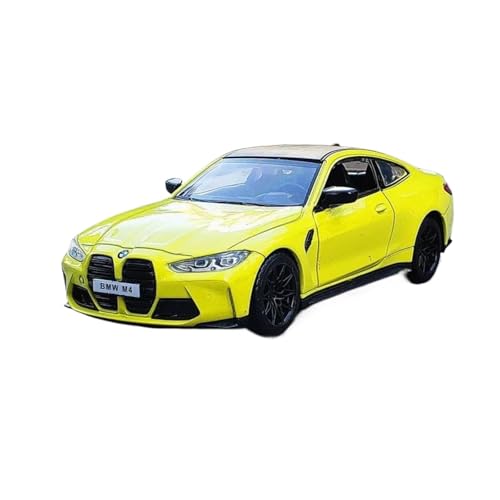 Modellauto im Maßstab 1:32 for BMW M4 IM G82 Supersportwagen Legierung Automodell Mit Pullback Sound Und Licht Kollektion Fertiges Automodell(Yellow) von BOFSMXXNP