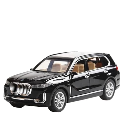 Modellauto im Maßstab 1:32 for BMW X7 Miniatur-Modellauto Druckgusslegierung Sound Und Licht Tür Kann Geöffnet Werden Rückverhältnis Automodell Fertiges Automodell(Black) von BOFSMXXNP