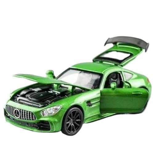 Modellauto im Maßstab 1:32 for Benz GTR AMG Sportwagen Modellauto Aus Druckgussmetalllegierung Mit Sound Und Licht for Zurückziehen Fertiges Automodell(Green-Boxed) von BOFSMXXNP