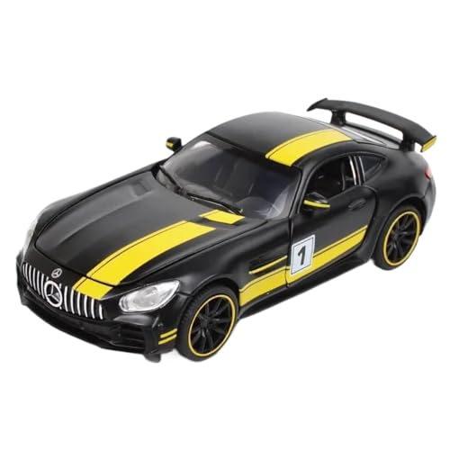 Modellauto im Maßstab 1:32 for Benz GTR AMG Sportwagen Modellauto Aus Druckgussmetalllegierung Mit Sound Und Licht for Zurückziehen Fertiges Automodell(Yellow-Boxed) von BOFSMXXNP