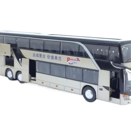 Modellauto im Maßstab 1:32 for Bus Modell Hohe Nachahmung Doppeldecker Sightseeing Legierung ABS Pull Back Flash LED Hohe Qualität Fertiges Automodell(Go ld) von BOFSMXXNP