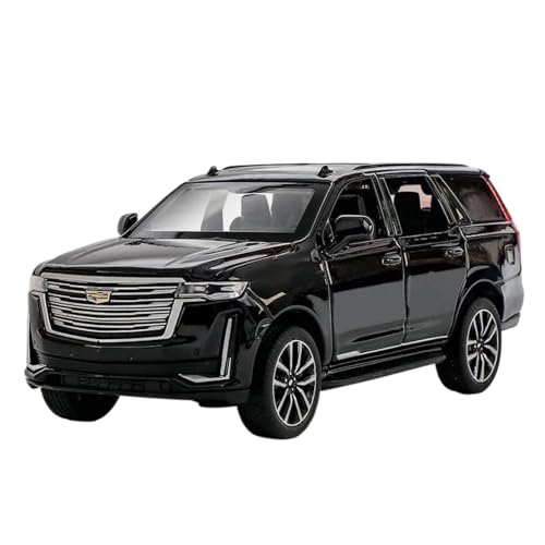 Modellauto im Maßstab 1:32 for Cadillac Escalade Auto Modell Legierung Auto Modell Sound Und Licht Pull Zurück Fertiges Automodell(Black) von BOFSMXXNP