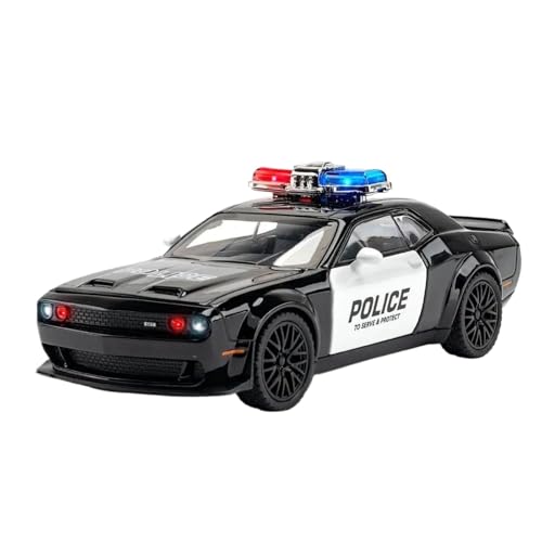 Modellauto im Maßstab 1:32 for Dodge Hellcat Polizeiauto-Modell, Legierung, Druckguss-Simulation, Pullback-Sound Und Licht-Ornamente Fertiges Automodell Modellauto im Maßstab 1:32 for Dodge Hellcat Polizeiauto-Modell, Legierung, Druckguss-Simulation, Pullback-Sound Und Licht-Ornamente Fertiges Automodell von BOFSMXXNP