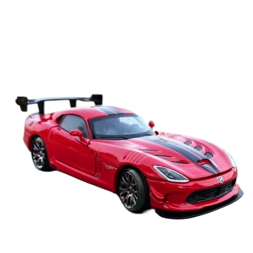Modellauto im Maßstab 1:32 for Dodge Viper Supersportwagen-Legierungsmodell Allradantrieb Stoßdämpfung Lenkung Sound Und Licht Metall Auto Ornamente Fertiges Automodell(Red) von BOFSMXXNP