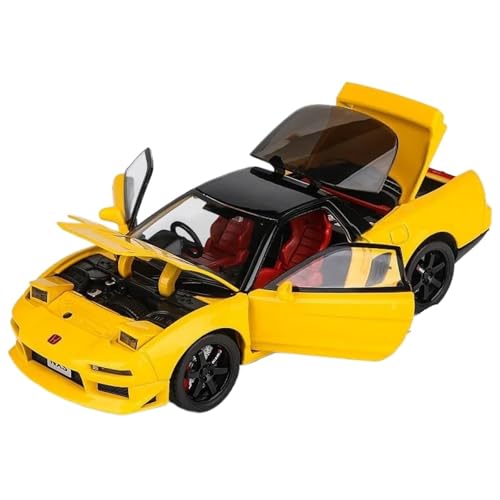 Modellauto im Maßstab 1:32 for Honda NSX Coupe Miniaturauto Legierung Druckguss-Metall Maßstab-Automodell Sound Lichtsammlung Exquisite Ornamente Fertiges Automodell(Yellow) von BOFSMXXNP