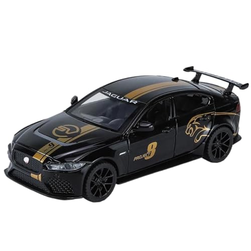 Modellauto im Maßstab 1:32 for Jaguar-Project8-Modell, Hochsimuliertes Druckgussfahrzeug Mit Sound- Und Licht-Rückziehfunktion Fertiges Automodell(Black-no Box) von BOFSMXXNP