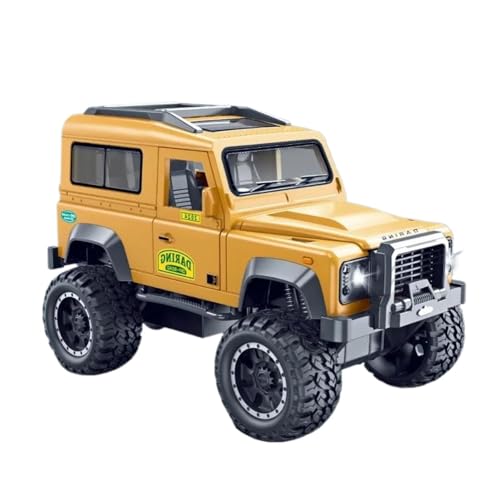 Modellauto im Maßstab 1:32 for Jeep Sound Und Licht Automodell Geländewagen Trägheit Kunststoff Auto Offene Tür Militärfahrzeug Fertiges Automodell(Orange) von BOFSMXXNP