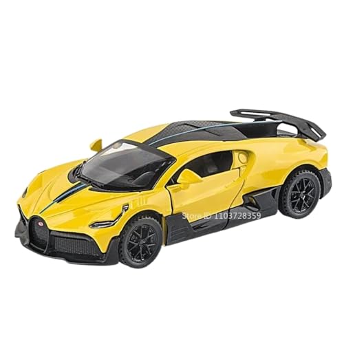 Modellauto im Maßstab 1:32 for Lamborghini LP750 Sportwagen Polizeiauto Modell Legierung Druckguss Miniatur Mit Sound Und Licht Pullback Fertiges Automodell(Divo Yellow) von BOFSMXXNP