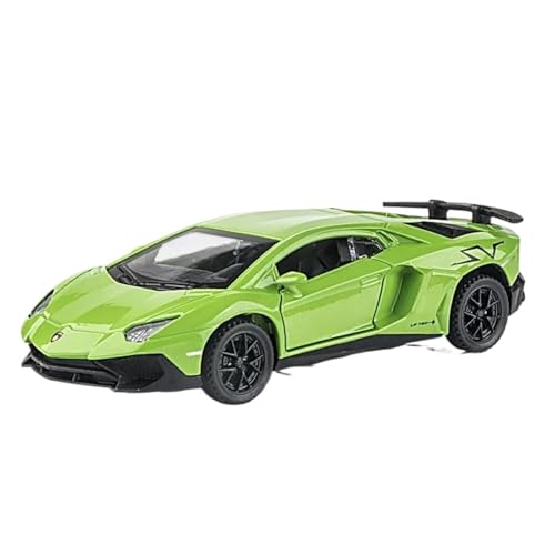 Modellauto im Maßstab 1:32 for Lamborghini LP750 Sportwagen Polizeiauto Modell Legierung Druckguss Miniatur Mit Sound Und Licht Pullback Fertiges Automodell(LP750 Green) von BOFSMXXNP