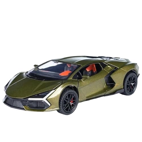 Modellauto im Maßstab 1:32 for Lamborghini Sportwagen Legierung Druckguss Modellauto Sound Und Licht Sammlung Hobby Exquisite Automodell Fertiges Automodell(Green with Box) von BOFSMXXNP