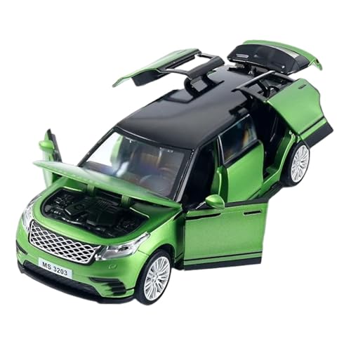 Modellauto im Maßstab 1:32 for Land Rover Range Rover Velar Extended Alloy Luxuslimousine Metalldruckguss-Automodell Blinkende Musik Exquisite Ornamente Fertiges Automodell(Green) von BOFSMXXNP