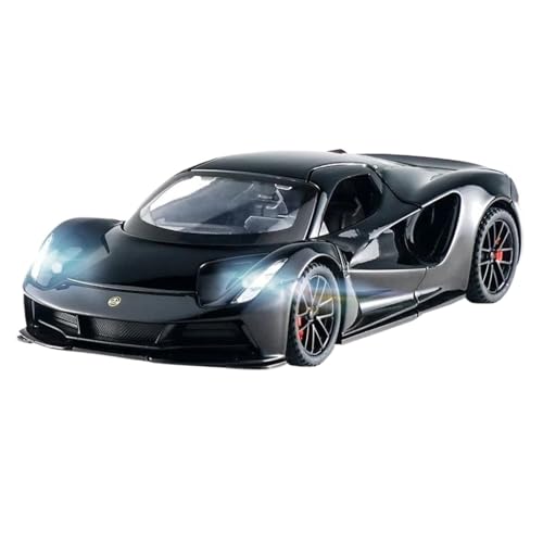 Modellauto im Maßstab 1:32 for Lotus Evija Legierung Supersportwagen Druckguss Metall Maßstab Modell Auto Sound Und Licht Sammlung Modell Fertiges Automodell(Black) von BOFSMXXNP